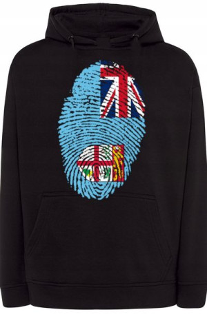 Fiji Flaga Odcisk Bluza Modna Kaptur r.XS
