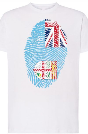 Fiji Męski T-Shirt Flaga Odcisk Modny Rozm.3XL