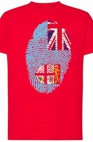 Fiji Męski T-Shirt Flaga Odcisk Modny Rozm.4XL