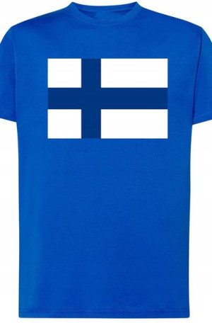 Finlandia Męski Modny T-Shirt Logo Rozm.XS