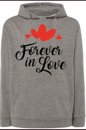 Forever in Love Bluza Kaptur Walentyki r.XS