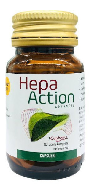Aboca Hepa Action Advanced, z cuphenyl, zdrowa wątroba, 30 kapsułek