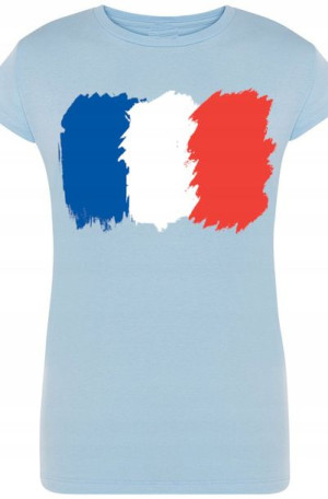 Francja Flaga Damski T-Shirt Nadruk Rozm.XXL