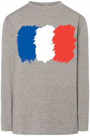 Francja Flaga Męska Bluza Longsleeve Rozm.4XL