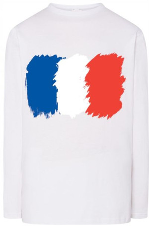 Francja Flaga Męska Modna Bluza Longsleeve R.3XL