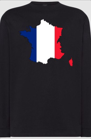 Francja Flaga Męska Modna Bluza Longsleeve R.5XL