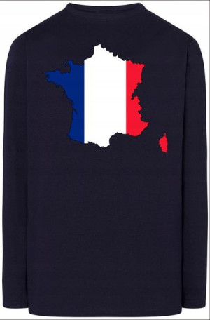 Francja Flaga Męska Modna Bluza Longsleeve R.L