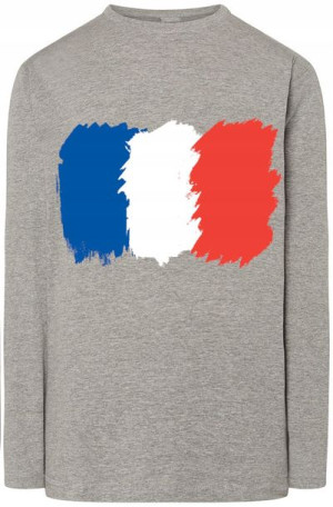 Francja Flaga Męska Modna Bluza Longsleeve R.M