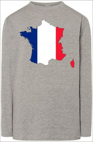 Francja Flaga Męska Modna Bluza Longsleeve R.M