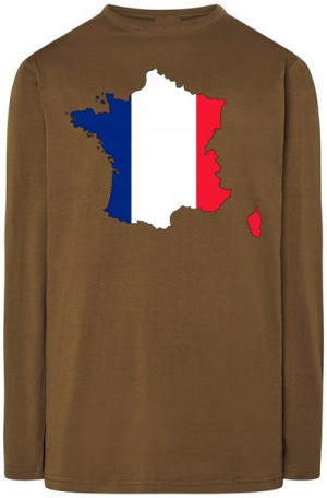 Francja Flaga Męska Modna Bluza Longsleeve R.XXL