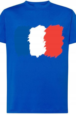 Francja Flaga Męski Modny T-Shirt Nadruk Rozm.M