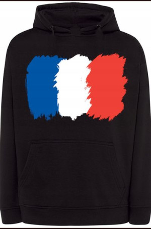 Francja Flaga Modna Bluza Nadruk Kaptur r.M