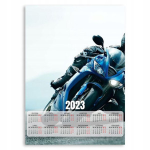 2023 Kalendarz Ścienny 50x70cm Motorcycle Wzory