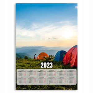2023 Kalendarz Ścienny Plakat 50x70 Namioty Wzory