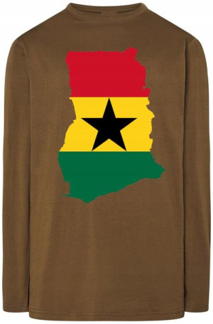 Ghana Flaga Męska Bluza Longsleeve Rozm.XS