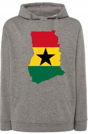 Ghana Męska Bluza Flaga Kaptur r.XL