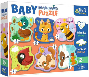 Trefl Baby Progressive Puzzle - Zwierzęta