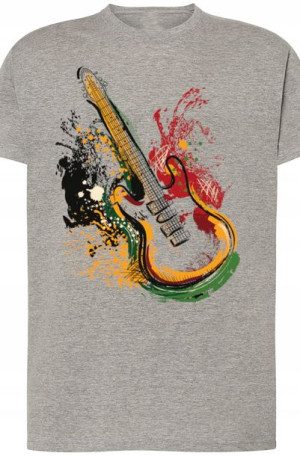 Gitara Elektryczna Męski T-Shirt Modny Rozm.5XL