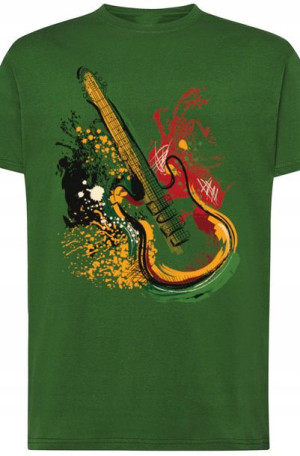 Gitara Elektryczna Męski T-Shirt Modny Rozm.S