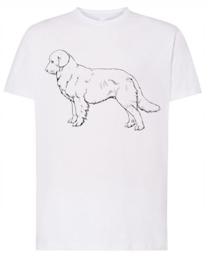 Golden Retriever Pies T-shirt Modny Szkic Rozm.5XL