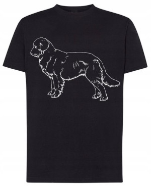Golden Retriever Pies T-shirt Modny Szkic Rozm.XL