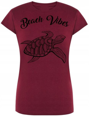 Good Vibes Żółw damski T-shirt Lato R.M