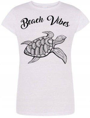 Good Vibes Żółw damski T-shirt Lato R.XXL