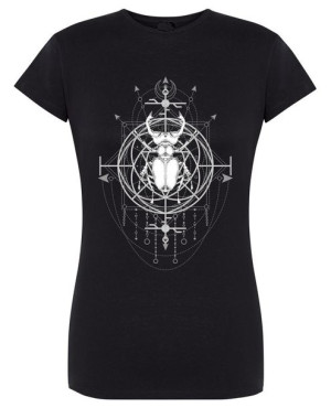 Gotycki t-shirt nadruk Chrząszcz Magia r.S