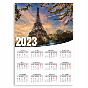 KALENDARZ 2023 ROK ŚCIENNY 50x70 cm Wieża Wzory