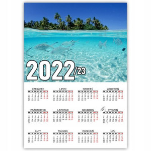 KALENDARZ PLAKAT 2022/23 Duże Wzory Wakacje Morze