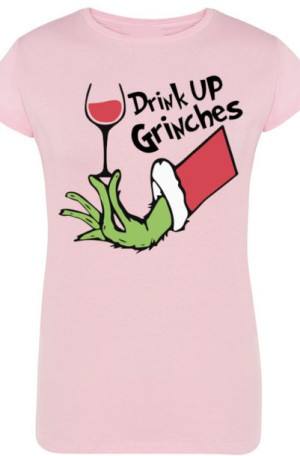 Grinch Damski T-Shirt Świąteczny Modny Rozm.S