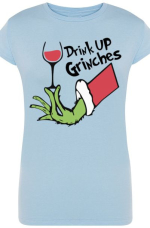 Grinch Damski T-Shirt Świąteczny Modny Rozm.S
