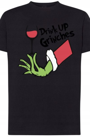 Grinch Świąteczny T-Shirt Męski Logo Rozm.5XL