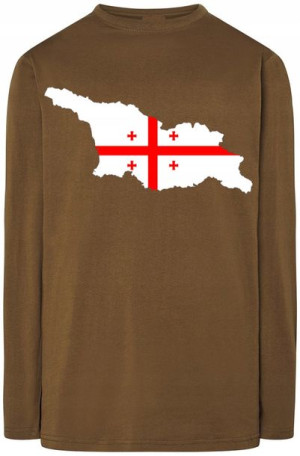 Gruzja Flaga Męska Modna Bluza Longsleeve Rozm.L