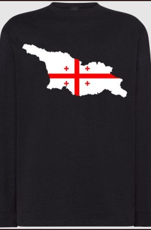Gruzja Flaga Męska Modna Bluza Longsleeve Rozm.L