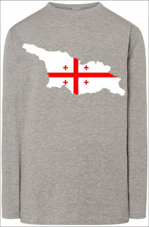 Gruzja Flaga Męska Modna Bluza Longsleeve Rozm.XXL