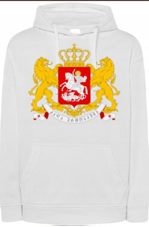 Gruzja Georgia Herb Bluza Kaptur Nadruk r.XXL