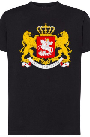 Gruzja Georgia T-Shirt Męski Herb Nadruk r.L