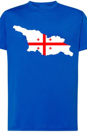 Gruzja Męski T-shirt Nadruk Flaga Modny Rozm.5XL
