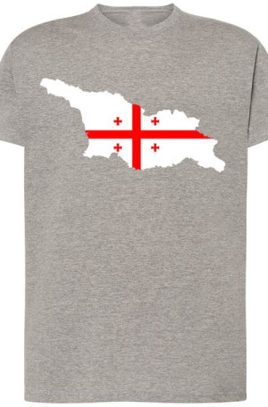Gruzja Męski T-shirt Nadruk Flaga Modny Rozm.M