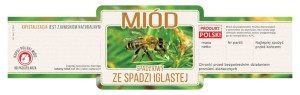 Paczka etykiet ozdobnych na miód ze spadzi iglastej (100szt) - wzór E248