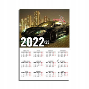 KALENDARZ Plakatowy 32x44 2022/2023 SAMOCHODY MiX