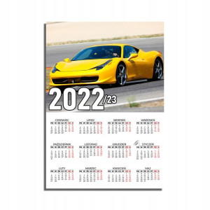 KALENDARZ Plakatowy 32x44 2022/2023 SAMOCHODY MiX