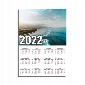 KALENDARZ Plakatowy 32x44 MORZE Ocean Wodospady