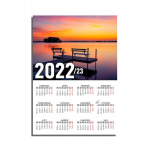 KALENDARZ Plakatowy 32x44 MORZE Ocean Wodospady