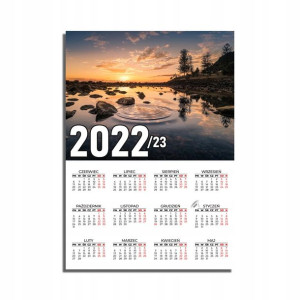 KALENDARZ Plakatowy 32x44 MORZE Ocean Wodospady
