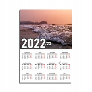KALENDARZ Plakatowy 32x44 MORZE Ocean Wodospady