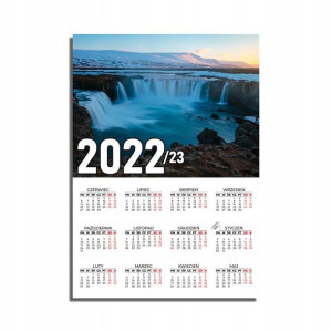 KALENDARZ Plakatowy 32x44 MORZE Ocean Wodospady