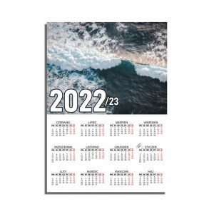 KALENDARZ Plakatowy 32x44 MORZE Ocean Wodospady