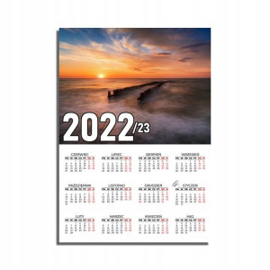 KALENDARZ Plakatowy 32x44 MORZE Ocean Wodospady